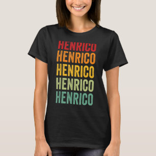 Henrico County Virginia Rainbow Text Design T-Shirt