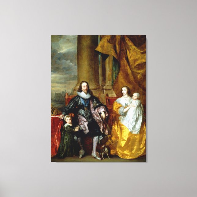 Henrietta Maria and Charles I by Van Dyck Canvas Print (Front)