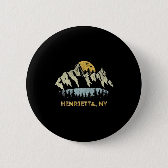 Henrietta New York Mountain Sunset Sunrise Ny  Button (Front)