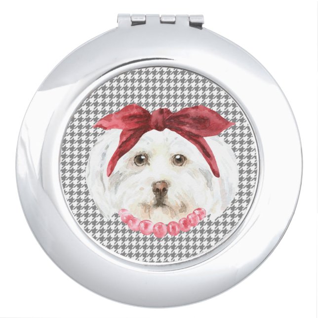 Henrietta the Havanese Dog   Compact Mirror (Front)