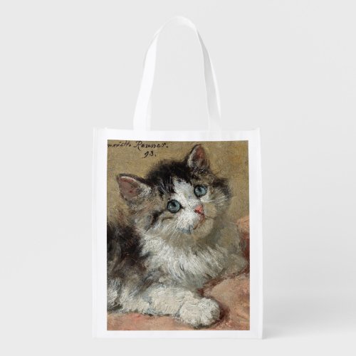 Henriette Ronner Knip _ An Inquisitive Kitten 1893 Grocery Bag