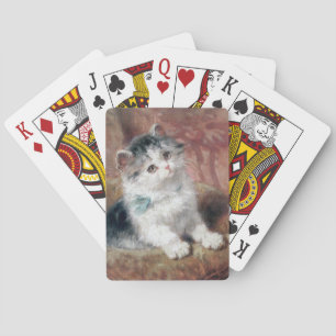 Henriette Ronner Knip Kitten Painting Poker Cards