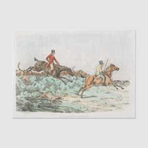 Henry Alken   Men Clearing Hurdle Tissue Paper