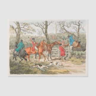 Henry Alken | Sportsmen Within an Enclosure Tissue Paper