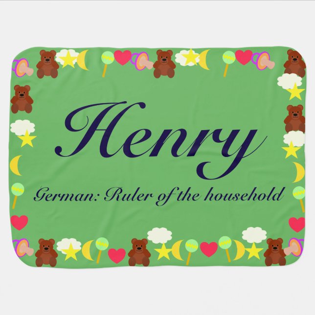 Henry Baby Blanket Template (Horizontal)