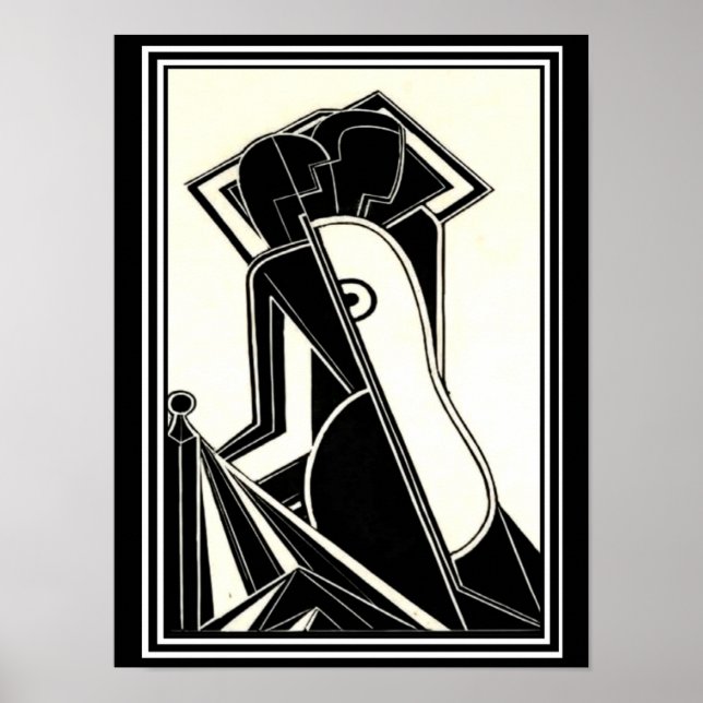 Henry Butler  "Female Figures " 1928 Deco Print (Front)