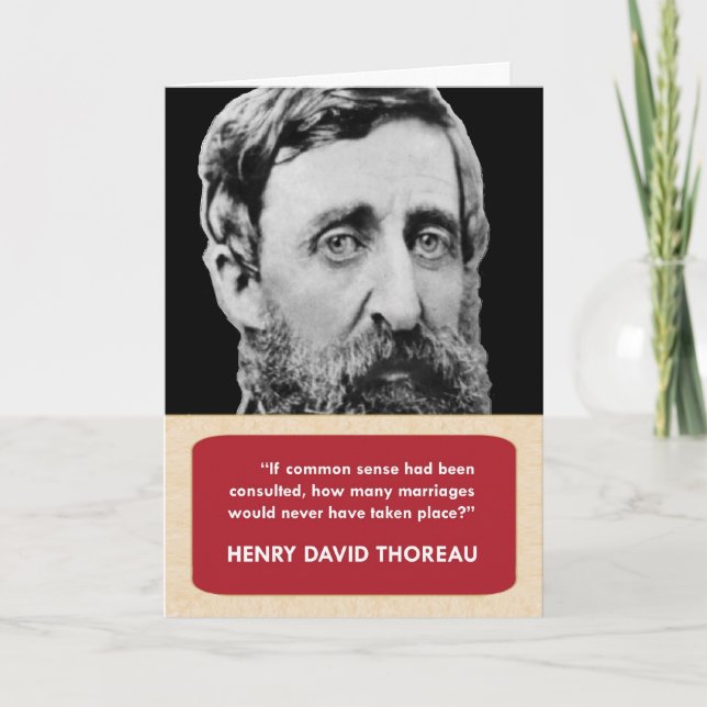 Henry David Thoreau Anti-Valentine's Day Card (Front)