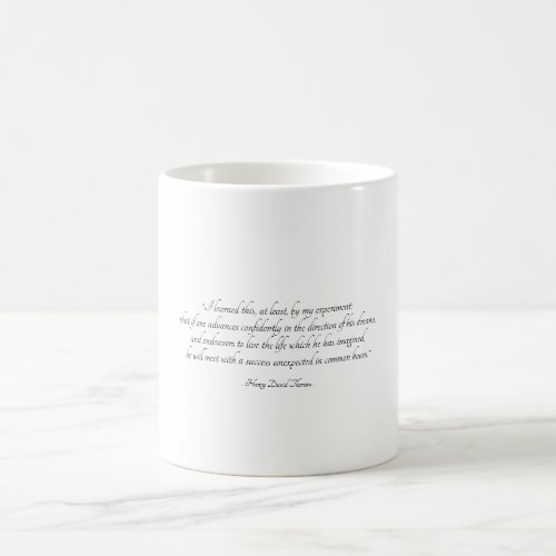 Henry David Thoreau Inspirational Quote Art Coffee Mug