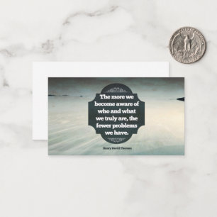 Henry David Thoreau Inspirational Quote "Aware" Note Card