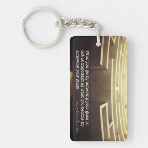 Henry David Thoreau Inspirational Quote "Become" Keychain