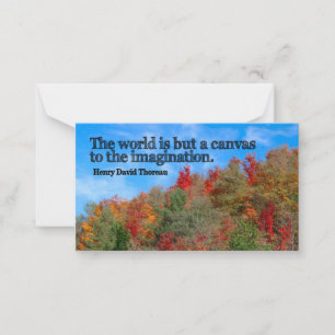 Henry David Thoreau Inspirational Quote "Canvas" Note Card