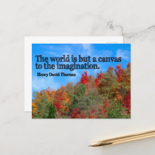 Henry David Thoreau Inspirational Quote "Canvas" Postcard