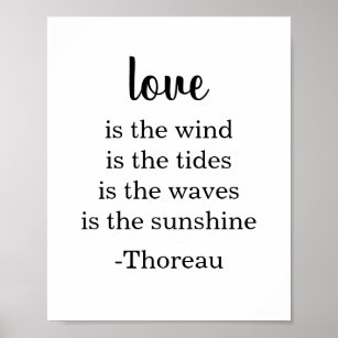 Henry David Thoreau Love Quote Poster
