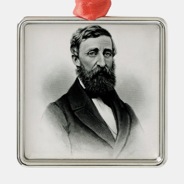 Henry David Thoreau Metal Ornament (Front)
