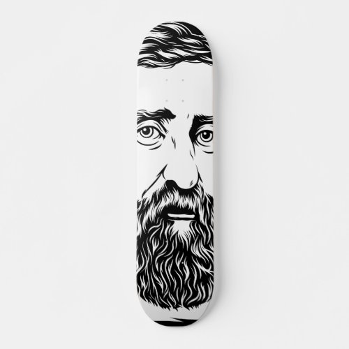Henry David Thoreau portrait Skateboard
