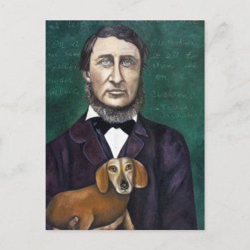 Henry David Thoreau Postcard by paintingmaniac at Zazzle