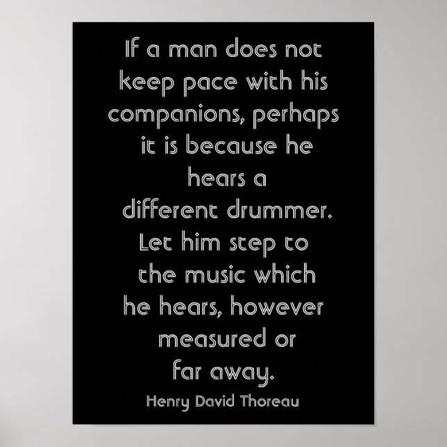 Henry David Thoreau quote - art print (Front)