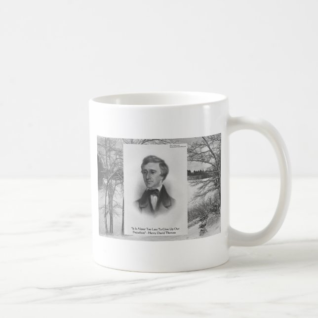 Henry David Thoreau Quote Coffee Mug (Right)