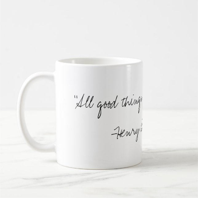 Henry David Thoreau Quote Mug (Left)