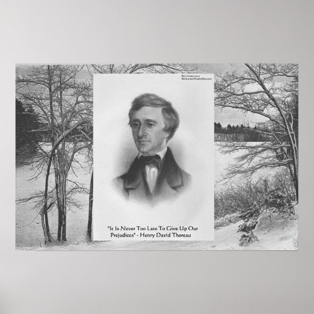 Henry David Thoreau Quote Poster (Front)
