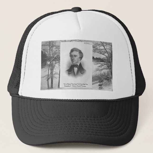 Henry David Thoreau Quote Trucker Hat (Front)