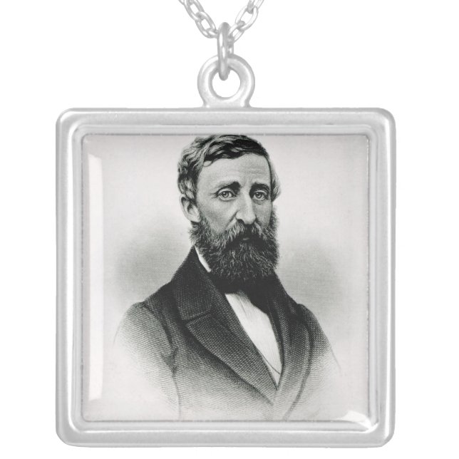 Henry David Thoreau Silver Plated Necklace (Front)
