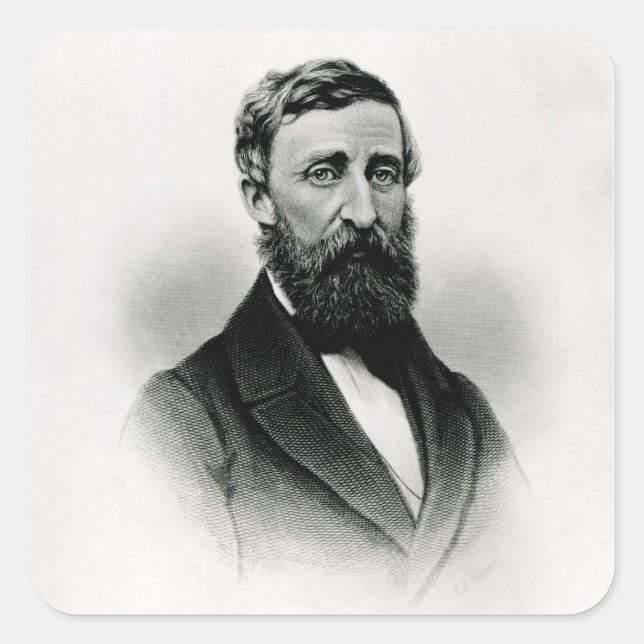 Henry David Thoreau Square Sticker (Front)