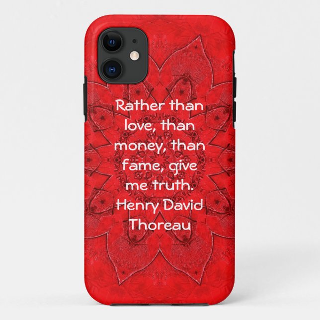 Henry David Thoreau Wisdom Quotation Saying Case-Mate iPhone Case (Back)
