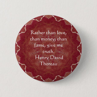 Henry David Thoreau Wisdom Quotation Saying Pinback Button