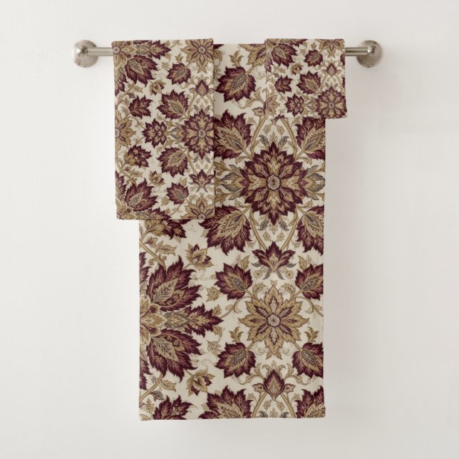 Henry Dearle Persian Floral Pattern Floral Design Bath Towel Set (Insitu)