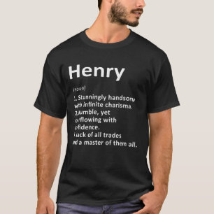 Henry Definition Personalized Name Funny Birthday T-Shirt
