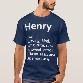 HENRY Definition Personalized Name Funny Gift T-Shirt