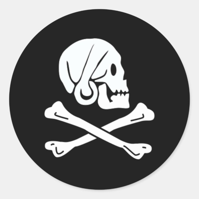 Henry Every authentic pirate flag Classic Round Sticker (Front)