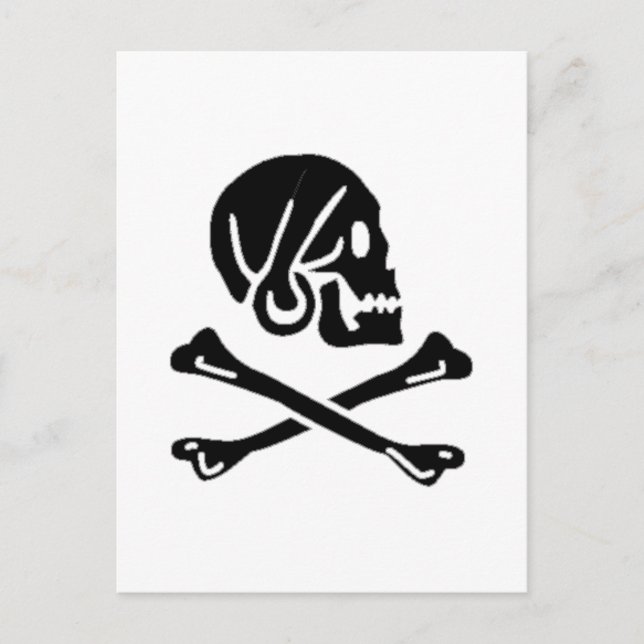 Henry Every authentic pirate flag Postcard (Front)