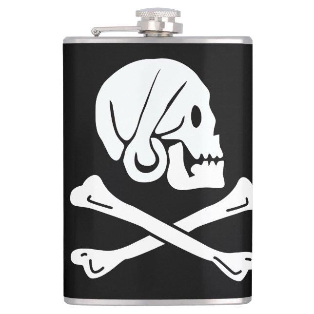 Henry Every Flag Pirate Flag Flask (Front)