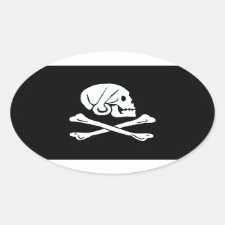 Henry Every Flag Pirate Flag Oval Sticker