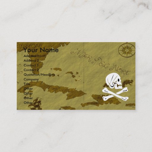 Customizable Henry Every Map #13 Business Cards