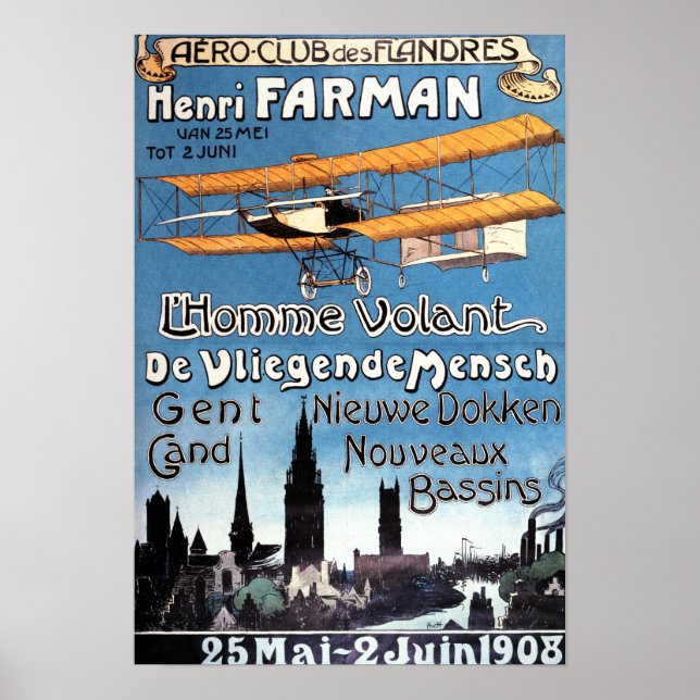 Henry Farman Flies the Flying Man Promo Poster (Front)