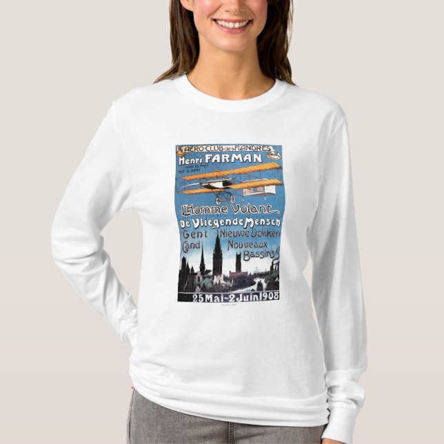 Henry Farman Flies the Flying Man Promo Poster T-Shirt (Front)