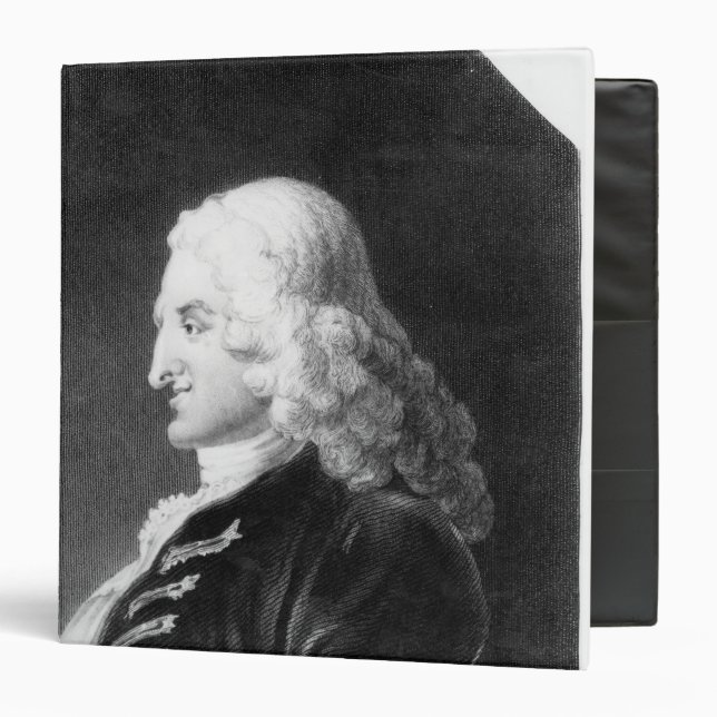 Henry Fielding  engraved by Samuel Freeman 3 Ring Binder (Front/Inside)