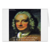 Henry Fielding "If Money's Your God" Quote (Front Horizontal)