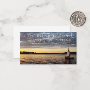 Henry Ford Inspirational Quote "Find a remedy" Note Card