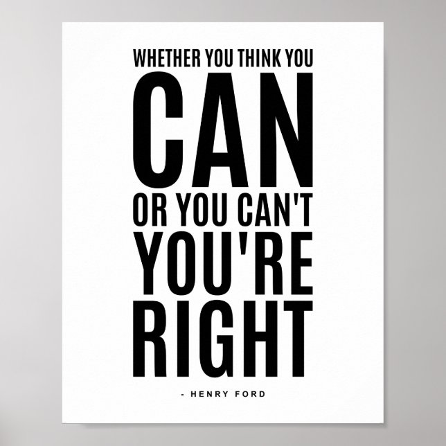 Henry Ford | Inspirational Quote Poster (Front)