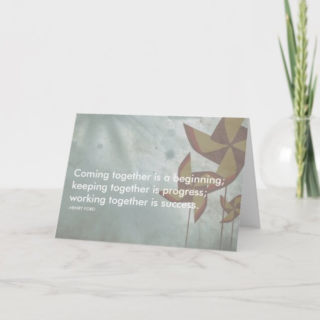 henry ford success quote card (Front)