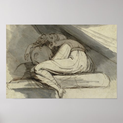 Henry Fuseli _ Woman Sitting Curled Up Poster