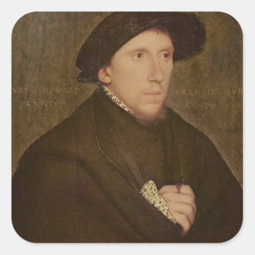 Henry Howard Earl of Surrey c1542 Square Sticker