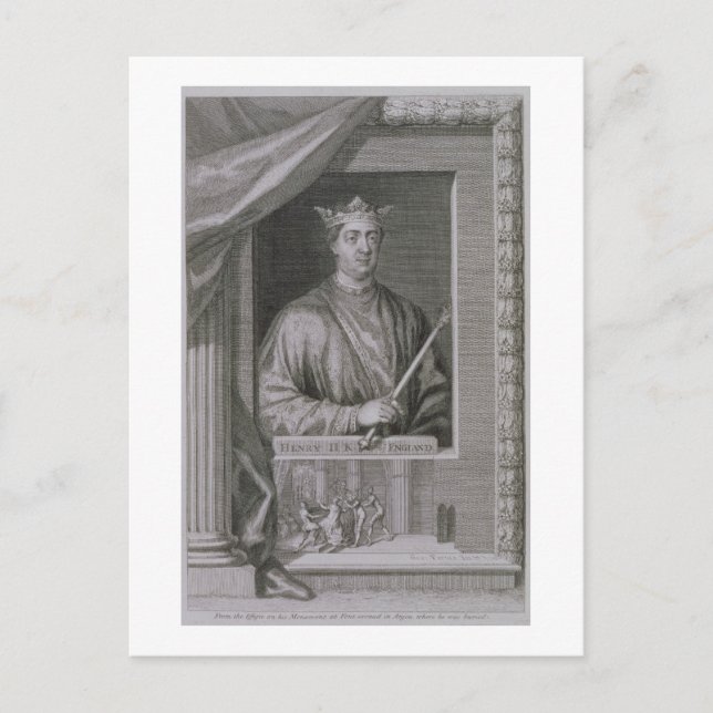 Henry II (1133-89) King of England from 1154, from Postcard (Front)