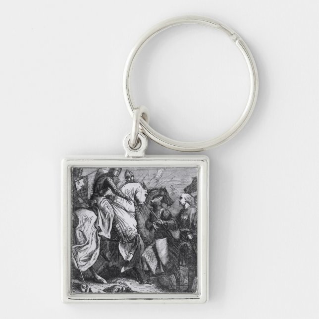 Henry III  at the Battle of Lewes, 14th May 1264 Keychain (Front)