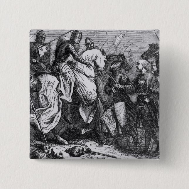 Henry III  at the Battle of Lewes, 14th May 1264 Pinback Button (Front)