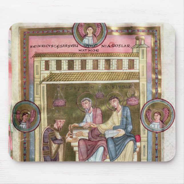 Henry III  with the Apostles Simon and Jude Mouse Pad (Front)